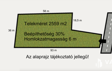 Eladó telek/földterület