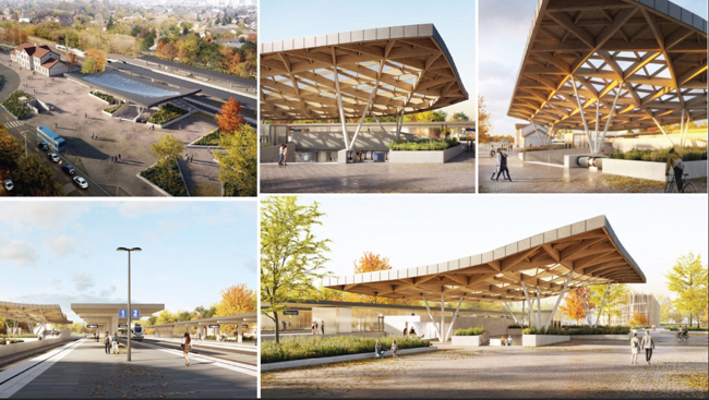 Paragram terv - déli aluljáróval az M3-as metró tervezett állomásához, és kerékpáros-gyalogos átjáróval