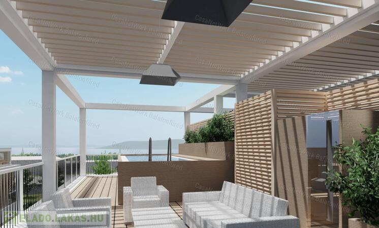 Panorámás Penthouse új építésű lakás Balatonfüreden                                 