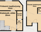 Martfű Szolnoki úton 35nm-es 2 szintes üzlethelyiség eladó bérlővel