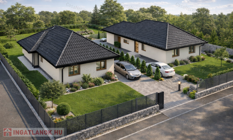 Új építésű ikerház Balatonakarattya központjában