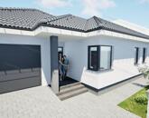 Modern, hőszivattyús családi ház nagy kerttel