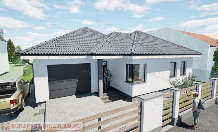 Modern, hőszivattyús családi ház nagy kerttel                                 