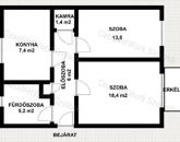 Eladó Martfűn egy felújított 2 szobás 52 m2-es első emeleti lakás