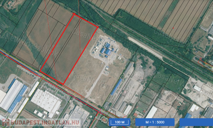 Eladó Szolnokon egy 59522 m2-es ipari terület.                                 