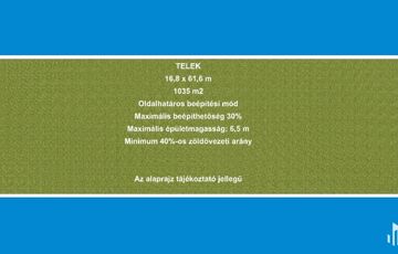 Eladó telek/földterület