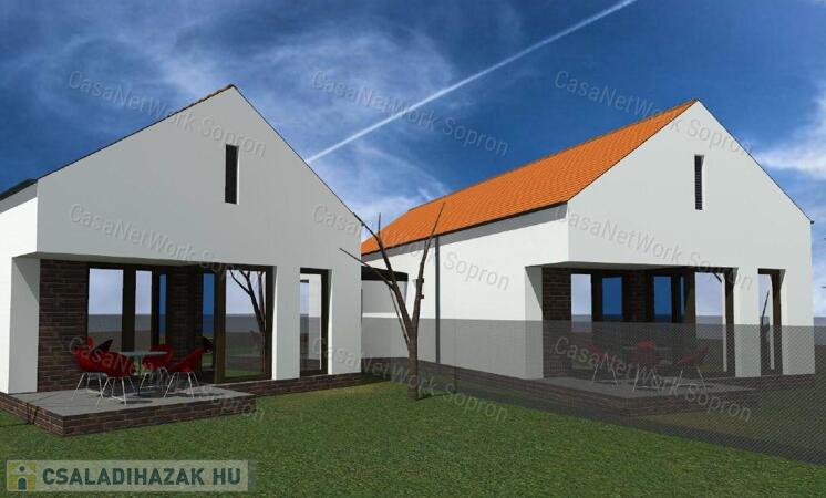Új építésű ikerház Nagycenken eladó                                 