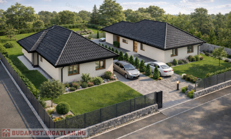 Új építésű ikerház Balatonakarattya központjában                                 