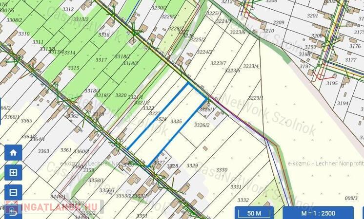 Eladó Tiszaföldváron egy építési 1849 m2-es telek.