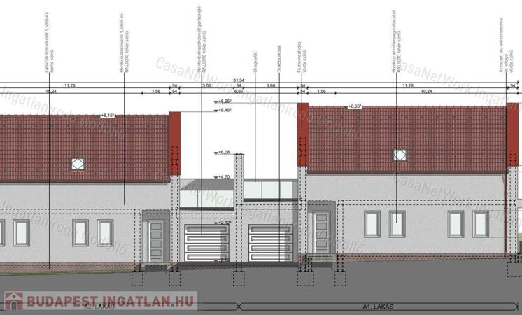Központközeli új otthon pici kerttel                                 