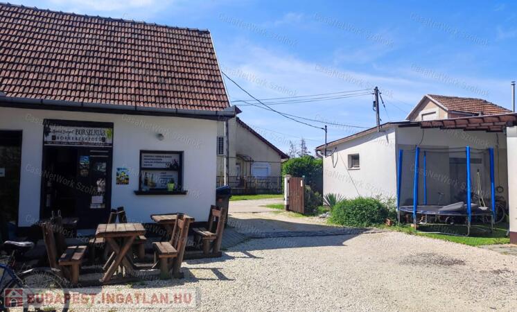 Eladó üzlethelyiség, garázzsal, lakóházzal Szandaszőlősön                                 