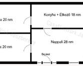 Erken 2147 nm-es telken eladó egy 98 nm-es, 3 szobás családi ház