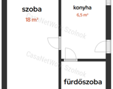Eladó Tiszaföldvár Ókincsem I. úton, egy szobás felújított tégla ház