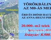 Eladó telek/földterület Törökbálint 170 000 000 Ft