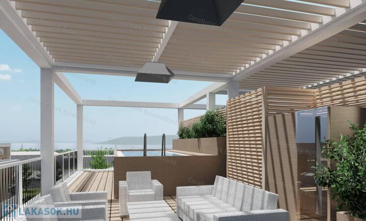 Panorámás Penthouse új építésű lakás Balatonfüreden                                 