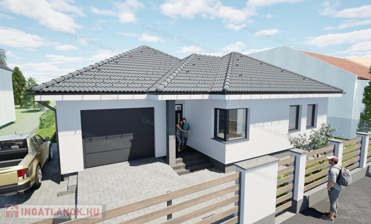 Modern, hőszivattyús családi ház nagy kerttel