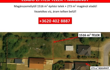 Eladó telek/földterület