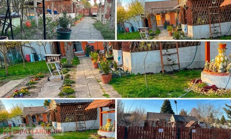 Eladó zártkert a Bokodi-tó közelében felújított ház, pihenőkert