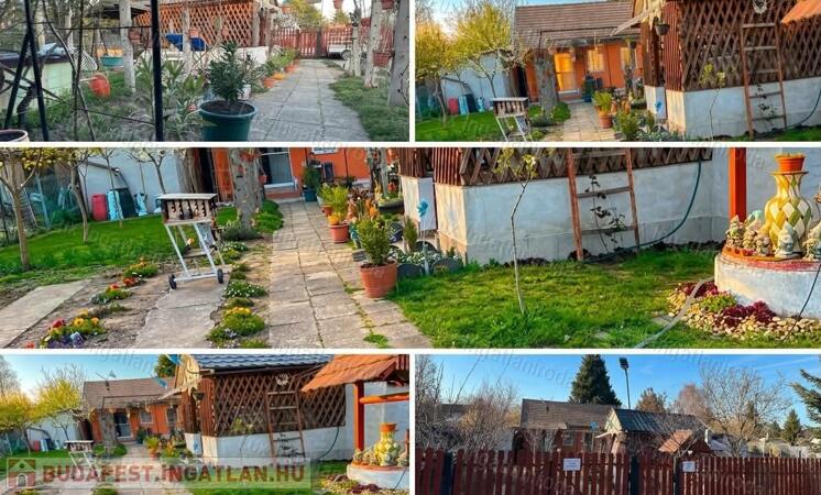 Eladó zártkert a Bokodi-tó közelében felújított ház, pihenőkert                                 
