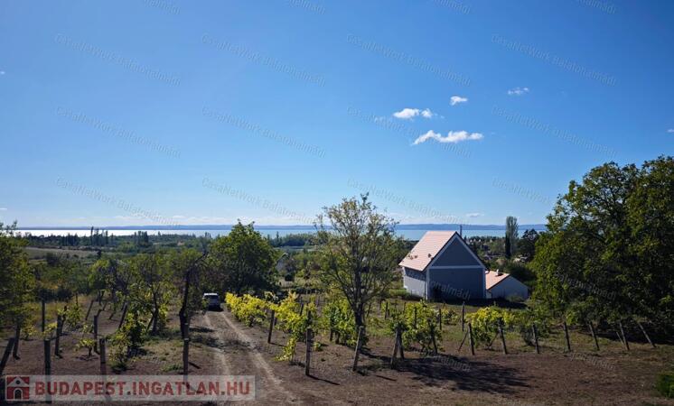 Építhető balatoni panorámás birtok eladó Lovason                                 